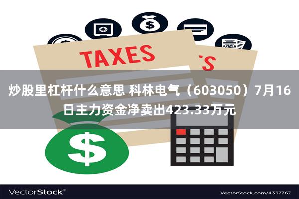 炒股里杠杆什么意思 科林电气（603050）7月16日主力资金净卖出423.33万元