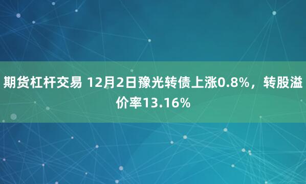 期货杠杆交易 12月2日豫光转债上涨0.8%，转股溢价率13.16%