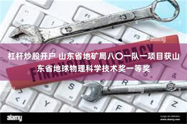 杠杆炒股开户 山东省地矿局八〇一队一项目获山东省地球物理科学技术奖一等奖